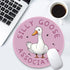 Pink Cute Mouse Pad Round, Small Mousepad Silly Goose Association, Funny Round Mouse Pad for Desk, Computer Mouse Pads for Wireless Mouse, Desk Ac...
