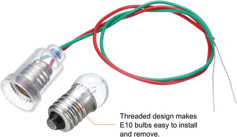 MECCANIXITY 1.5V/0.3A E10 Mini Light Bulbs, 1Set Miniature Screw Bulbs Flashlight Bulbs for Scientific Experiment Lighting DIY Accessories, Warm Y...