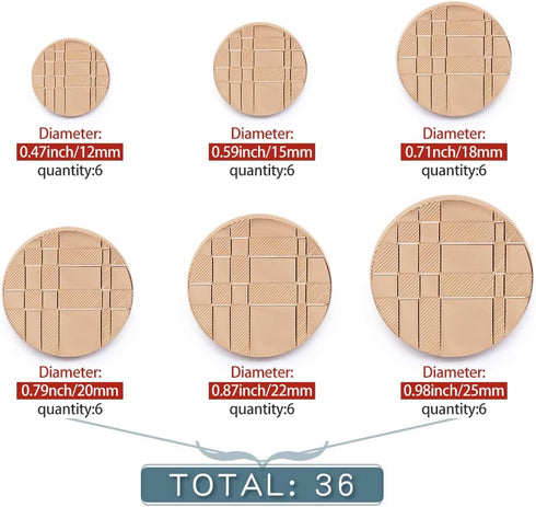 SEMINI 36 Pieces Mixed 6 Sizes Metal Button Alloy Shank Button Round Shaped Sewing Button for Women Men Suit Woolen Coat Shirt Trousers Sewing Cra...