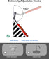 HAISHINE Garage Hooks, Adjustable Hooks for Wall Storage, Stainless Steel Heavy-Duty Utility Hooks with Anti-Slip Coating Organizing for Chainsaws...