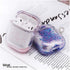 UnnFiko Bling Quicksand Case Compatible with AirPods 3, Cute Sparkle Liquid Protective Case, Funny Creative Hard Clear Airpods Cover with Keychain...