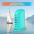 USB Charger Block Upoy, Charging Station for Multiple Devices Apple, USB Hub Power Strip Multiple Ports, Power Block Adapter for Phone, Tablet, Ea...