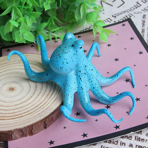 4 PCS Fluorescent Artificial Octopus Aquarium Ornament with Suction Cup Fish Tank Decoration...