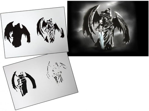 Step by Step Airbrush Stencil Template AS-106 M ca. 5,11" x 3,95"...