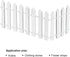 MECCANIXITY Miniature Garden Fence, 35 Inch Long Wood Ornament Wooden Decorative Picket Fence for DIY Crafts Project, White...