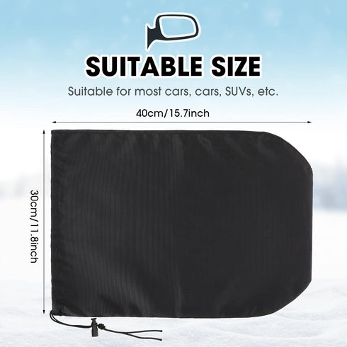 Frienda 6 Pieces Waterproof Side Mirror Covers Auto Rearview Protection Cover Exterior Rear View Accessories Car Mirror Accessories with Drawstrin...