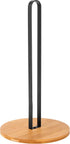TIEYIPIN Paper Towel Holder, Countertop Roll Stand with Anti-Skid Wooden Bamboo Base for Kitchen, Cabinet, Table...