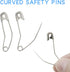 120Pcs 1-1/2 Inch Curved Safety Pins, Quilting Basting Pins Versatile and Sturdy Nickel-Plated Steel Pins for Precise Quilting...