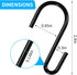 30 Pack Small S Hooks for Hanging Spoons Pans Pots Utensils Kitchenware, Metal S Hooks for Hang Clothes Bags Towels Plants, apply Bathroom Bedroom...