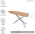 Encasa XO Ironing Board Cover and Pad - Thick 4mm Felt, Heat & Scorch-Resistant, Fits Medium Boards 42"x14", Elastic Bungee Cord Tightening, Easy ...