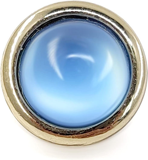 Blue Translucent Glass Sewing Shank Buttons 20 Pcs - 12.5mm, 1/2"...