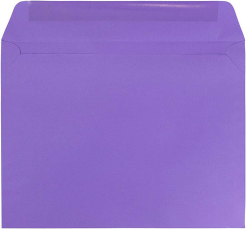 JAM PAPER 9 x 12 Booklet Colored Envelopes - Violet Purple Recycled - 25/Pack...