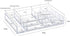 Isaac Jacobs 12-Compartment Clear Acrylic Drawer Organizer (9.4" L x 6.4" W x 1.3" H), Multi-Sectional Tray & Storage Solution for Makeup, School ...