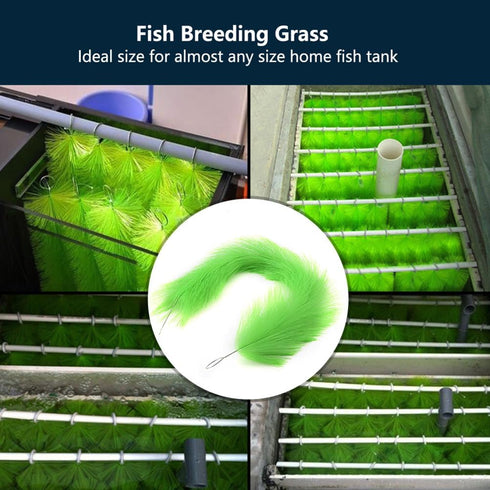 Ipetboom 2 Pcs Fish Breeding Grass Aquarium Hatching Grass Fish Hideout Decorative Aquarium Grass Aquatic Water Grass Simulation Aquatic Grass for...