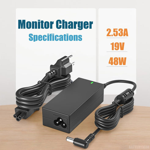 19V 2.53A AC Adapter Power Cord Compatible with Samsung UN32J5205AF UN32J4000 UN32J4500 UN32J400D UN32J400DAFXZA UN32J4000AF UN32J5003AF UN22H5000...