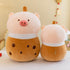 Cute Plushies Boba Pig Plush Plush Boba Plushie Kawaii Plushies Bubble Tea Pig Stuffed Animal Gift for Kids Adults (Boba Pig Plush,9 Inch)...