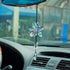 Crystal Flower Rear View Mirror Pendant Car Hanging Ornament Lucky Accessory, Colorful...