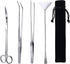 15in Aquascape Tools, 4 in 1 Long Aquarium Tweezers Scissors Spatula, Stainless Steel Aquatic Plants Aquascaping Tools Set for Fish Starter Kits, ...