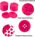 Super Z Outlet 100 Pack 1 Inch Buttons Flatback Sewing Colored for Arts & Crafts, Fashion Clothing, DIY Projects (Hot Pink)...