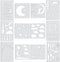 12 Pieces Moon and Star Stencil Clouds Stencil Reusable Star Template Planet Plastic Stencil Template Star for Painting on Wood Wall Notebook Card...