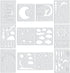 12 Pieces Moon and Star Stencil Clouds Stencil Reusable Star Template Planet Plastic Stencil Template Star for Painting on Wood Wall Notebook Card...