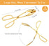 2 Pack Gold Salad Tongs,10 Inch Stainless Steel Kitchen Tongs for Serving Food, Kitchen Scissor Tongs for Cooking Buffet Catering Bread Pastry Des...