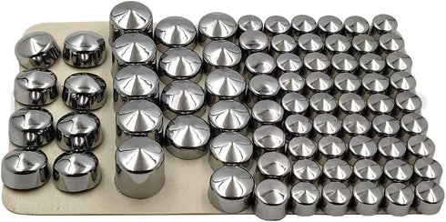 HTTMT MT247-003-CD Chrome Bolts Toppers Caps Compatible with 1991-2012 Harley Davidson Dyna Glide Twin Cam...