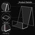 Acrylic Book Stand, 10 Pack Plastic Display Easel with Ledge, Clear Tablet Holder for Displaying Pictures, Albums, Books, Music Sheets, Notebooks,...