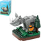 Mini Animals Building Blocks Set,Land Animal Themed Collection Construction Building Bricks Toy,Cute Home Decors(4th Series) (Rhinoceros)...