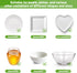130Pcs Reusable Elastic Food Bowl Storage Covers, Sublaga Bowl Covers, Variety of 5 Translucent Stretchable Sizes and Colorful Dish Plate Covers, ...