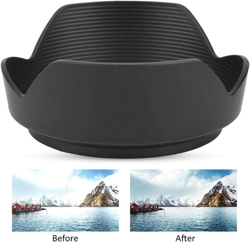 HB-53 Lens Hood, Camera Lens Sunshade Rainproof Cover Replacement for AF-S 24-120mm f/4G ED VR...