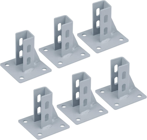 6 PCS 2020 Aluminum Extrusion Floor Mount Base Anchor Plate, Carbon Steel Floor Bracket Flange Post Base for 20 x 20 T Slot Aluminum Profiles, Thi...