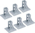 6 PCS 2020 Aluminum Extrusion Floor Mount Base Anchor Plate, Carbon Steel Floor Bracket Flange Post Base for 20 x 20 T Slot Aluminum Profiles, Thi...