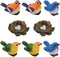 8 pc Miniature Bird & Nest Set: Perfect for DIY Fairy Garden, Car & Home Decoration!...