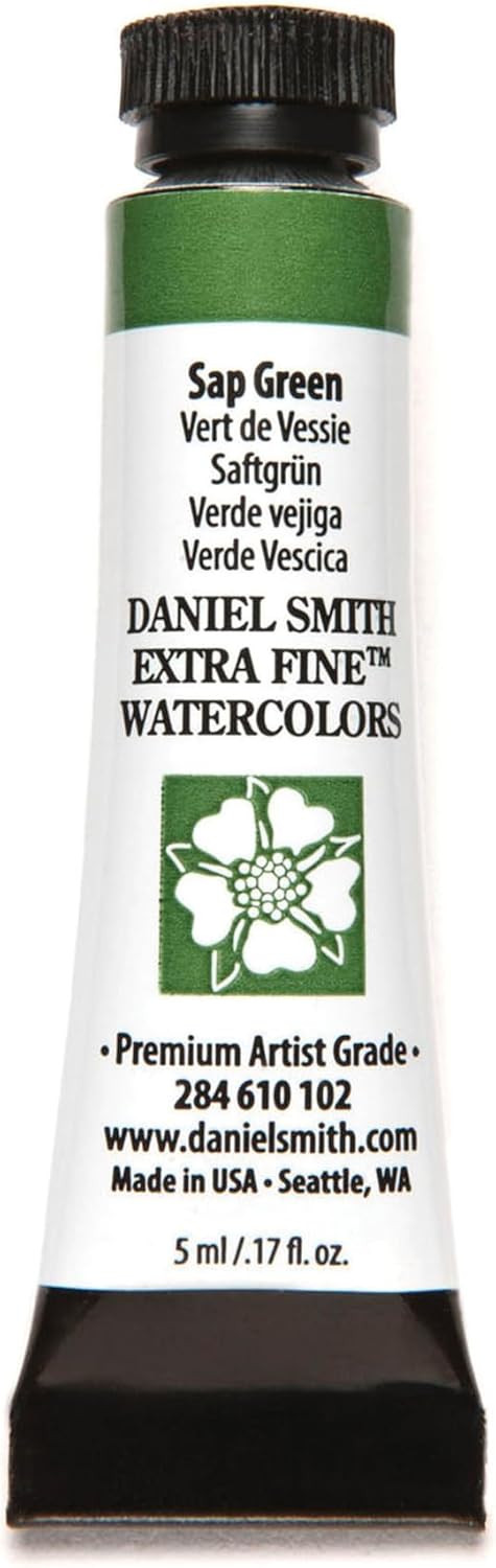 Daniel Smith Extra Fine Watercolor Paint, 5ml Tube, Sap Green, 284610102, 0.17 Fl Oz (Pack of 1)...