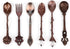 Fdit 6Pcs/Set Vintage Carved Coffee Spoon Teaspoon Retro Zinc Alloy Dessert Coffee Tableware Spoons Cutlery Kitchen(Red Bronze)...