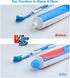 6 Pack Silcone Toothpaste Cap, Tnvee Reusable Self Closing Toothpaste Squeezer Dispenser with Organizer Box for Kids and Adults in Bathroom, Hygie...