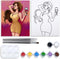 Nuberlic Pre Drawn Canvas for Painting for Adults, Paint and Sip Kit, Sexy Woman Canvas Painting Kit, 8x10 Stretched Canvas for Party Supplies, Re...