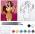 Nuberlic Pre Drawn Canvas for Painting for Adults, Paint and Sip Kit, Sexy Woman Canvas Painting Kit, 8x10 Stretched Canvas for Party Supplies, Re...