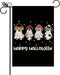 Happy Halloween Garden Flag Ghosts Mushroom Double Sided Flags for Outside Black Burlap Lawn Yard Outdoor Decoration 12.5x18 Inch...