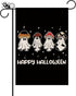 Happy Halloween Garden Flag Ghosts Mushroom Double Sided Flags for Outside Black Burlap Lawn Yard Outdoor Decoration 12.5x18 Inch...