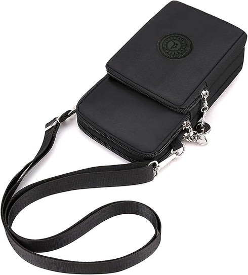 Women Crossbody Bags Zipper Waterproof Nylon Wallet Cellphone Purse Ladies Shoulder Bag Wristlet Handbag...