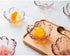 4pcs Glass Sakura Shape Small Seasoning Dishes Dipping Bowls Appetizer Plates,3.4inch...