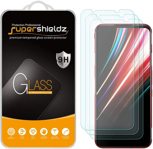 Supershieldz (3 Pack) Designed for ZTE Nubia Red Magic 5G Tempered Glass Screen Protector, Anti Scratch, Bubble Free...