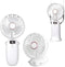 Portable Handheld Fan, 3-in-1 Handheld 5-Speed USB Rechargeable Folding Fan with Base & Digital Display, Foldable Fan for Commuting, Travel, White...