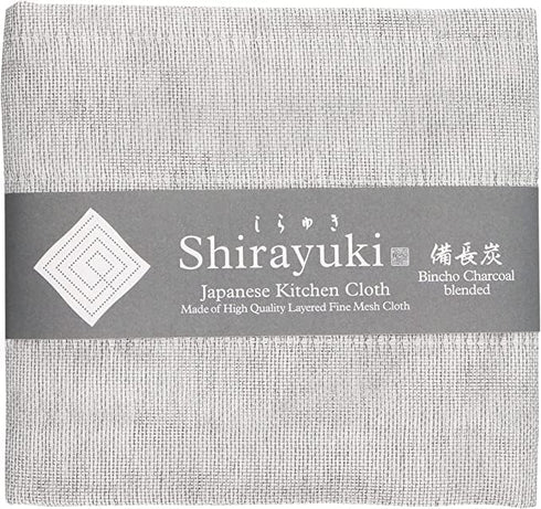 Japanese Kitchen Cloth Bincho Charcoal Blended. Made of Layered Fine Mesh Cloth. Dish Wipe, Table Wipe, Hand Wipe. Made in Japan. Bincotan Charcoa...
