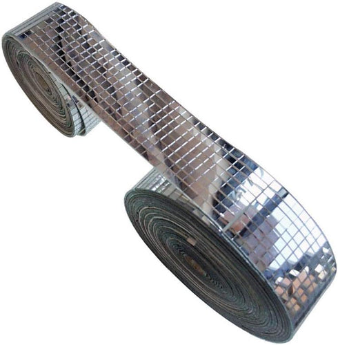 Roll REAL Glass Craft Mini Square Mirrors Mosaic Tiles for DIY Crafts,Ball,Home decoration (1.0M length)...