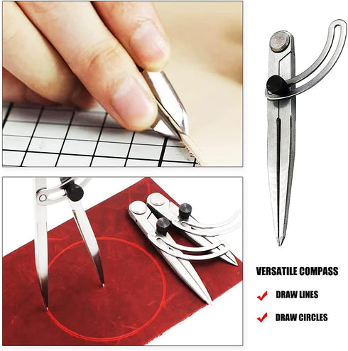 Compass for Geometry Woodworking Large Wing Divider Compass 6” (150mm), Woodworking Compass Drawing Tool for Carpenter...