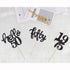24 Pcs Black Glitter 50th Birthday Cupcake Toppers for 50th Birthday Celebrating Party Decorations...