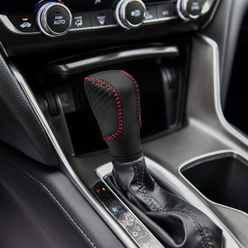 JINZHAO Auto Car Leather Gear Shift Knob Cover for Honda Accord 10th Gen 2018-2022 / Civic 2022-2023 /CRV 2023 / HR-V 2023 Accessories...